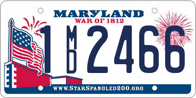 MD license plate 1MD2466