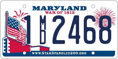 MD license plate 1MD2468