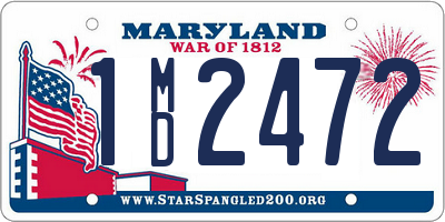 MD license plate 1MD2472