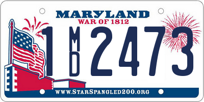 MD license plate 1MD2473