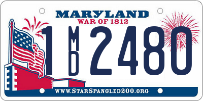 MD license plate 1MD2480