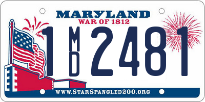 MD license plate 1MD2481