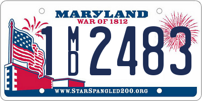 MD license plate 1MD2483