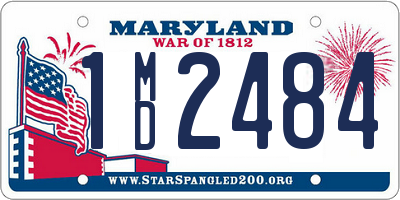 MD license plate 1MD2484