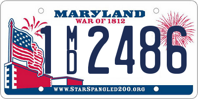 MD license plate 1MD2486