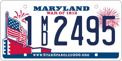 MD license plate 1MD2495