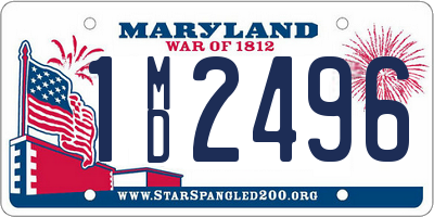 MD license plate 1MD2496