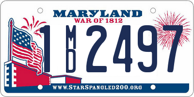 MD license plate 1MD2497