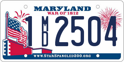 MD license plate 1MD2504