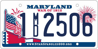 MD license plate 1MD2506