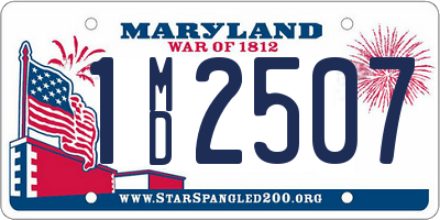 MD license plate 1MD2507