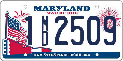 MD license plate 1MD2509