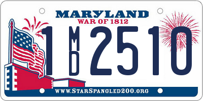 MD license plate 1MD2510