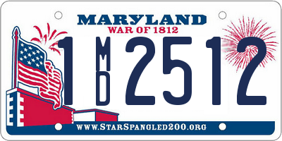 MD license plate 1MD2512