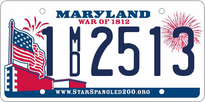 MD license plate 1MD2513