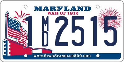 MD license plate 1MD2515