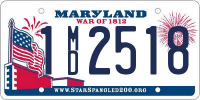 MD license plate 1MD2518