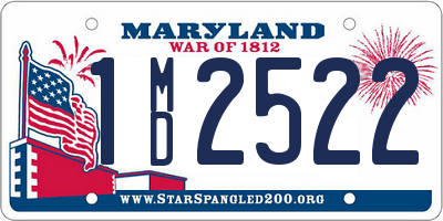 MD license plate 1MD2522