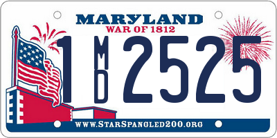 MD license plate 1MD2525