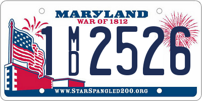 MD license plate 1MD2526