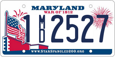 MD license plate 1MD2527