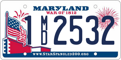 MD license plate 1MD2532