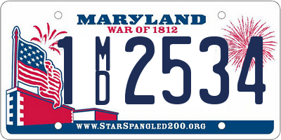 MD license plate 1MD2534