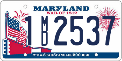 MD license plate 1MD2537