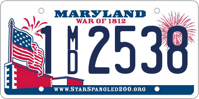 MD license plate 1MD2538