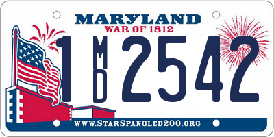MD license plate 1MD2542