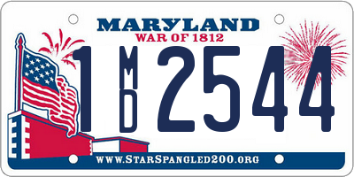 MD license plate 1MD2544