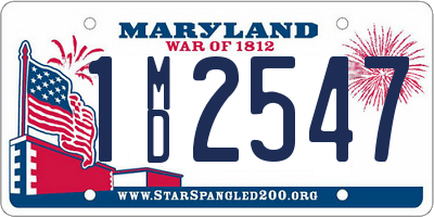 MD license plate 1MD2547