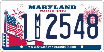 MD license plate 1MD2548