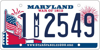 MD license plate 1MD2549