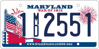 MD license plate 1MD2551