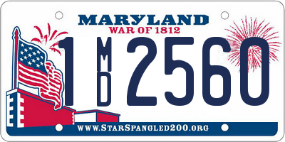 MD license plate 1MD2560