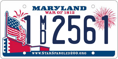 MD license plate 1MD2561