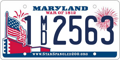 MD license plate 1MD2563