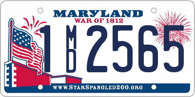 MD license plate 1MD2565