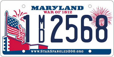 MD license plate 1MD2568