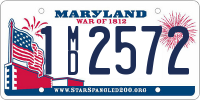 MD license plate 1MD2572