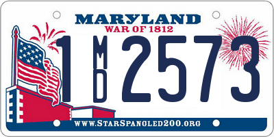 MD license plate 1MD2573