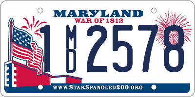 MD license plate 1MD2578