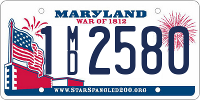 MD license plate 1MD2580