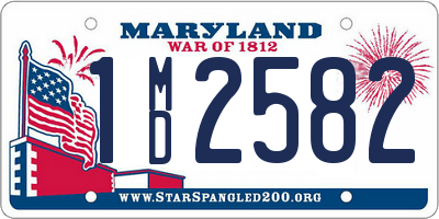 MD license plate 1MD2582