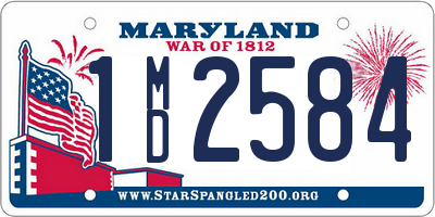 MD license plate 1MD2584