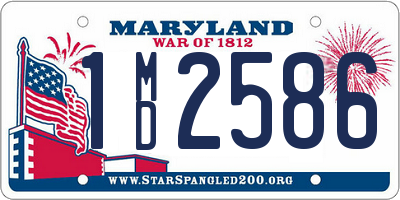 MD license plate 1MD2586