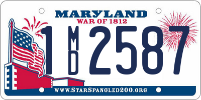 MD license plate 1MD2587