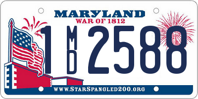 MD license plate 1MD2588