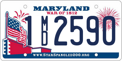 MD license plate 1MD2590